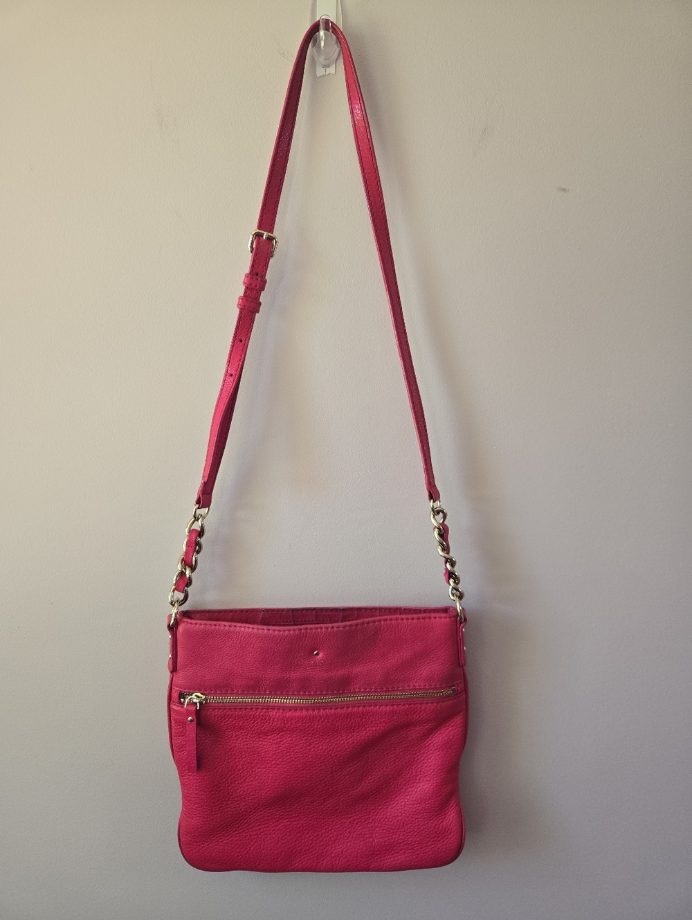 ✨ Kate Spade Hot Pink Crossbody ✨ Barbiecore Pebbled Leather 🎀 - Picture 13 of 15